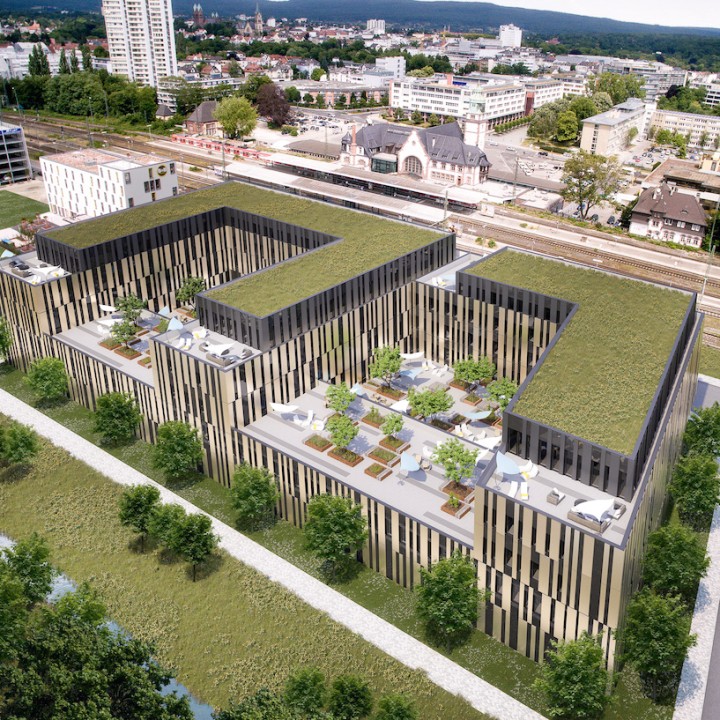 Rollgittertore für Bürogebäude-Neubau